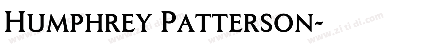 Humphrey Patterson字体转换 Humphrey Patterson字体转换
